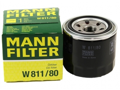  Фильтр масляный MANN-FILTER W811/80 ( 26300-35504) HYUNDAI CRETA 2016-2021