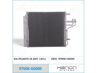 Радиатор кондиционера (HANON & DOOWON KOREA) 97606-G6000 KIA PICANTO 2017-2025