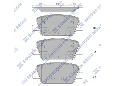 Тормозные колодки задние ( Hi-Q SP4328 )  58302-S8A50 HYUNDAI PALISADE 2018-2025
