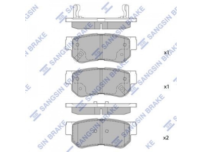 Колодки тормозные задние (HI-Q SP1117) 58302-1FE00 HYUNDAI TUCSON 2004-2010