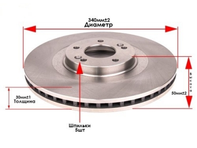  Диск тормозной передний  ( OKAMI )51712-B8000 HYUNDAI PALISADE 2018-2025