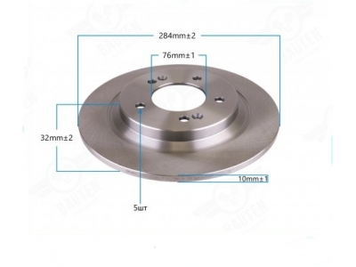 Диск тормозной задний 58411-L1000 HYUNDAI SONATA DN8 2019-2024