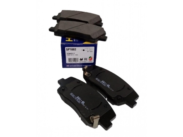 Колодки тормозные передние (HI-Q SP1882) 58101-J5A25 KIA STINGER (двигатель 2.0 л.) 2017-2023