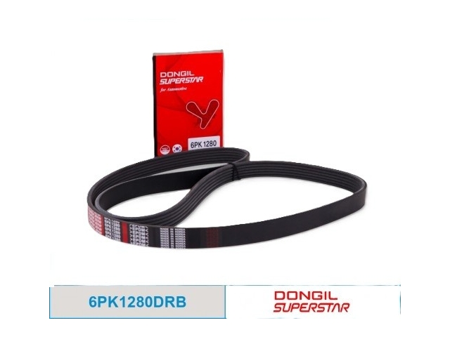 Ремень приводной поликлиновой (DONGIL KOREA 6PK1280 ) 25212-2E820 KIA SPORTAGE 2.0 2011-2016