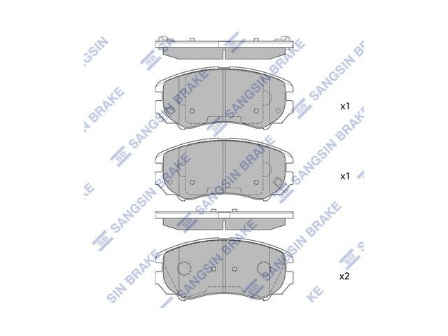  Колодки тормозные передние (HI-Q SP1155) 58101-1FE00 HYUNDAI TUCSON 2004-2010
